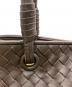 中古・古着 BOTTEGA VENETA (ボッテガベネタ) イントレチャート/サッチェル ハンドバッグ ブラウン：100000円