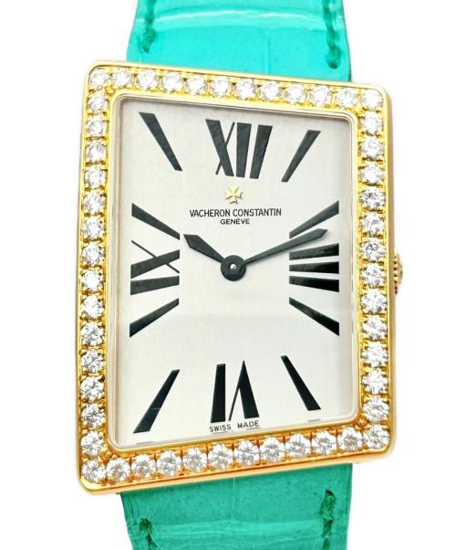 VACHERON CONSTANTIN（ヴァシュロンコンスタンタン）VACHERON CONSTANTIN MCMLXXII 1972 Asymmetrical Ref:37010/000R-8846/アシメトリカル K18RG 手巻き ベゼルダイヤ/シルバー文字盤/26mm×36mmの古着・服飾アイテム