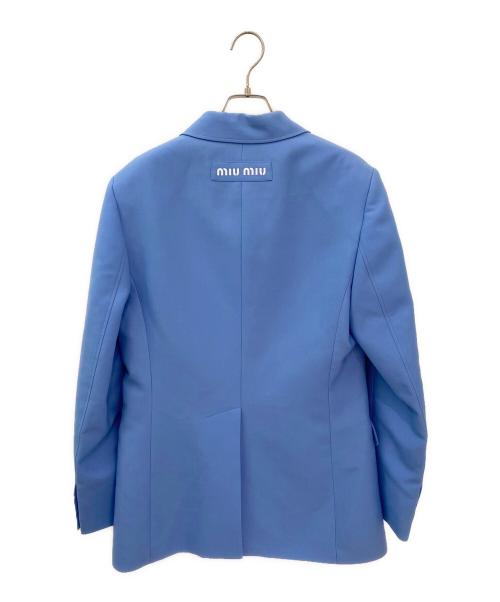 MIU MIU（ミュウミュウ）MIU MIU (ミュウミュウ) テーラードジャケット スカイブルー サイズ:40の古着・服飾アイテム