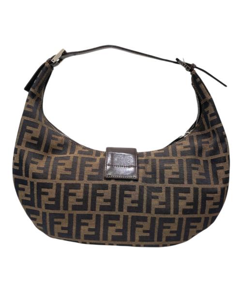 FENDI（フェンディ）FENDI (フェンディ) ズッカセミショルダーバッグ ブラウンの古着・服飾アイテム