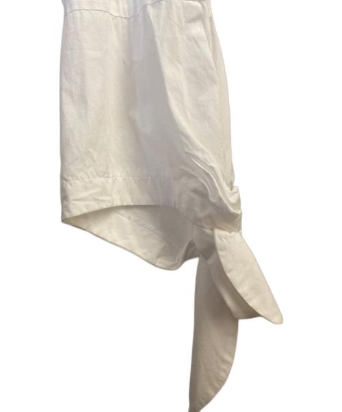 BLACK COMME des GARCONS（ブラックコムデギャルソン）BLACK COMME des GARCONS (ブラックコムデギャルソン) 丸襟リボンシャツ ホワイト サイズ:Ｓの古着・服飾アイテム