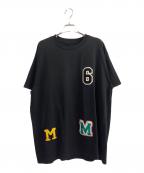 MM6 Maison Margielaエムエムシックスメゾンマルジェラ）の古着「オーバーサイズプリントTシャツ」｜ブラック