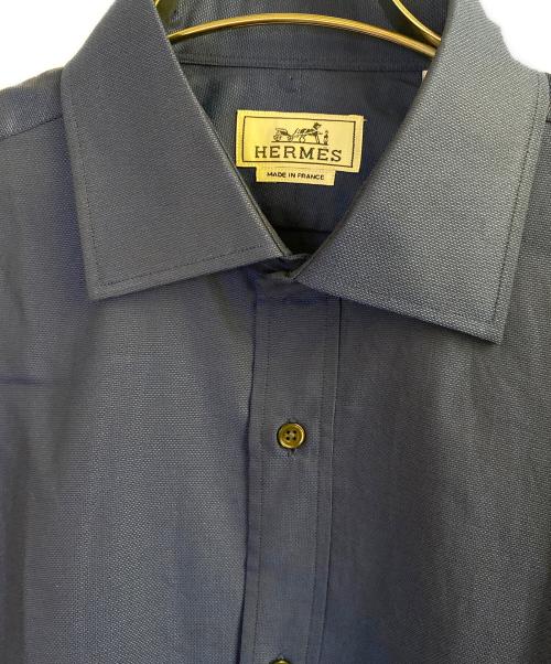 HERMES（エルメス）HERMES (エルメス) セリエカフスボタンドレスシャツ ネイビー サイズ:41の古着・服飾アイテム