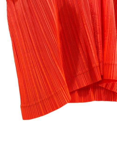 ISSEY MIYAKE（イッセイミヤケ）ISSEY MIYAKE (イッセイミヤケ) 変形プリーツワンピース オレンジ サイズ:Mの古着・服飾アイテム