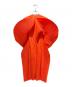ISSEY MIYAKE (イッセイミヤケ) 変形プリーツワンピース オレンジ サイズ:M：45000円