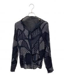 ISSEY MIYAKE（イッセイミヤケ）の古着「長袖プリーツシャツ」｜ブラック