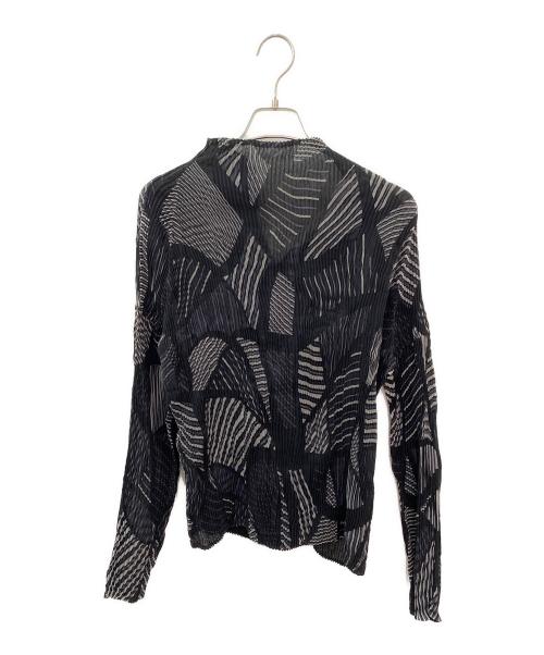 ISSEY MIYAKE（イッセイミヤケ）ISSEY MIYAKE (イッセイミヤケ) 長袖プリーツシャツ ブラック サイズ:2の古着・服飾アイテム