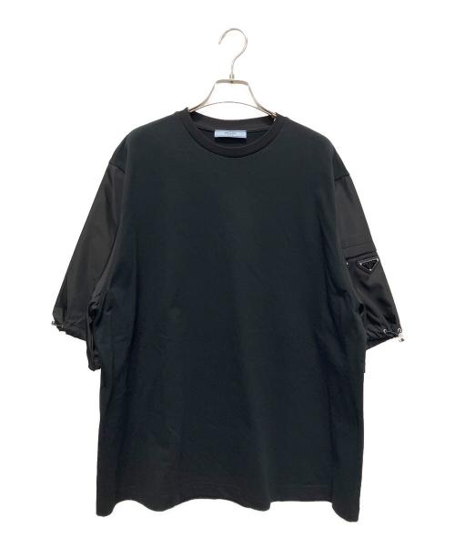 PRADA（プラダ）PRADA (プラダ) ナイロンスリーブTシャツ ブラック サイズ:Sの古着・服飾アイテム