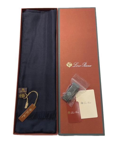 LORO PIANA（ロロピアーナ）LORO PIANA (ロロピアーナ) シルクカシミヤストール ネイビーの古着・服飾アイテム