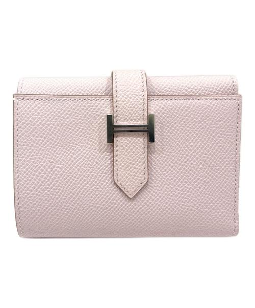 HERMES（エルメス）HERMES (エルメス) ベアンコンビネ/Béarn Combien/3つ折り財布/シルバー金具/W刻印 モーヴペール 未使用品の古着・服飾アイテム