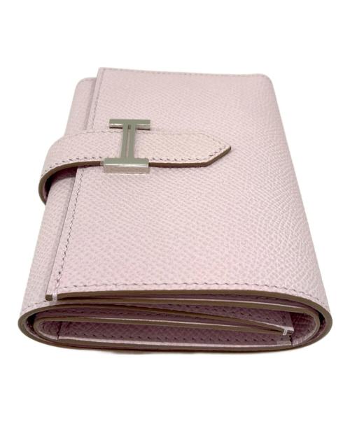 HERMES（エルメス）HERMES (エルメス) ベアンコンビネ/Béarn Combien/3つ折り財布/シルバー金具/W刻印 モーヴペール 未使用品の古着・服飾アイテム