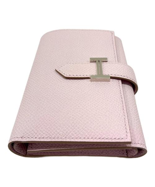 HERMES（エルメス）HERMES (エルメス) ベアンコンビネ/Béarn Combien/3つ折り財布/シルバー金具/W刻印 モーヴペール 未使用品の古着・服飾アイテム