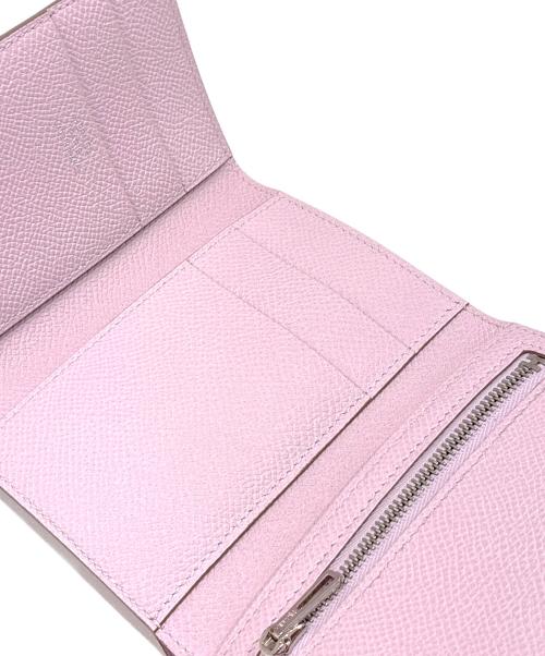 HERMES（エルメス）HERMES (エルメス) ベアンコンビネ/Béarn Combien/3つ折り財布/シルバー金具/W刻印 モーヴペール 未使用品の古着・服飾アイテム