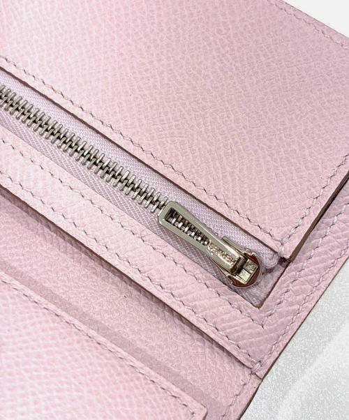 HERMES（エルメス）HERMES (エルメス) ベアンコンビネ/Béarn Combien/3つ折り財布/シルバー金具/W刻印 モーヴペール 未使用品の古着・服飾アイテム