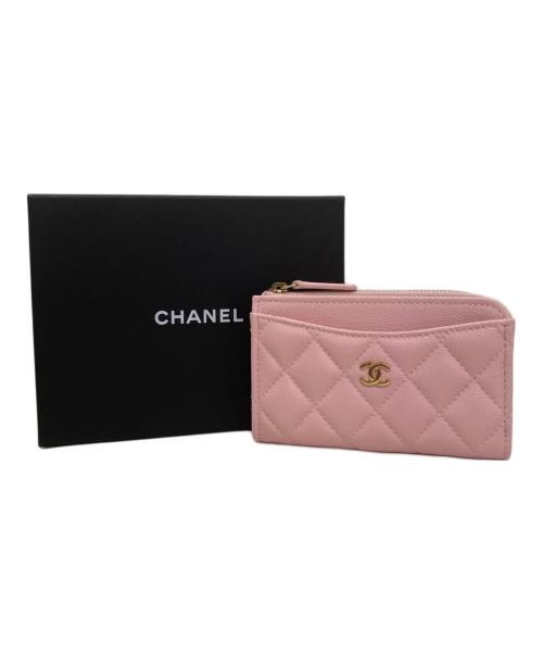 CHANEL（シャネル）CHANEL (シャネル) クラシック ジップ カードケース ピンクの古着・服飾アイテム