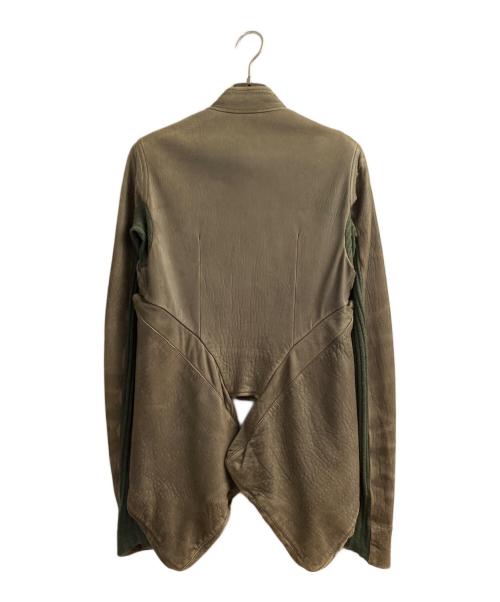 RICK OWENS（リックオウエンス）RICK OWENS (リックオウエンス) レザージャケット ベージュ サイズ:40の古着・服飾アイテム
