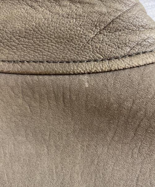 RICK OWENS（リックオウエンス）RICK OWENS (リックオウエンス) レザージャケット ベージュ サイズ:40の古着・服飾アイテム