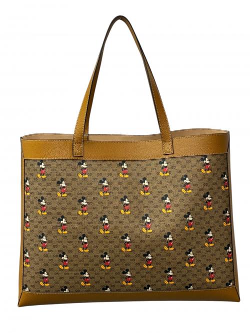 GUCCI（グッチ）GUCCI (グッチ) DISNEY (ディズニー) GGスプリームトートバッグ/ディズニー/ミッキー/バッグ/鞄 ベージュ サイズ:-の古着・服飾アイテム