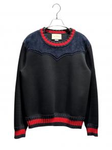 GUCCI（グッチ）の古着「ウェブストライプスウェット」｜ブラック