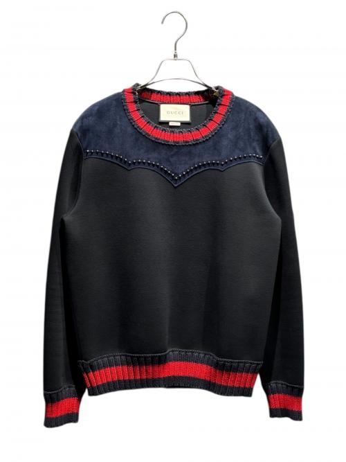 GUCCI（グッチ）GUCCI (グッチ) ウェブストライプスウェット ブラック サイズ:Sの古着・服飾アイテム