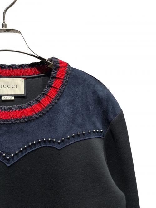 GUCCI（グッチ）GUCCI (グッチ) ウェブストライプスウェット ブラック サイズ:Sの古着・服飾アイテム