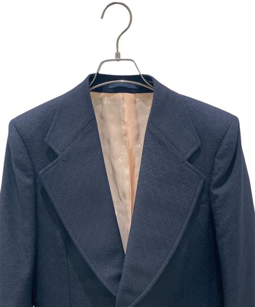 GUCCI（グッチ）GUCCI (グッチ) 金釦テーラードジャケット ネイビー サイズ:７-44Rの古着・服飾アイテム