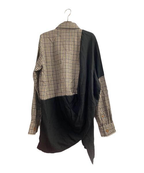 Vivienne Westwood man（ヴィヴィアン ウェストウッド マン）Vivienne Westwood man (ヴィヴィアン ウェストウッド マン) 切替シャツ グレー サイズ:記載なしの古着・服飾アイテム