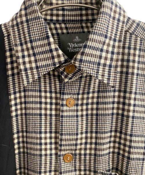 Vivienne Westwood man（ヴィヴィアン ウェストウッド マン）Vivienne Westwood man (ヴィヴィアン ウェストウッド マン) 切替シャツ グレー サイズ:記載なしの古着・服飾アイテム