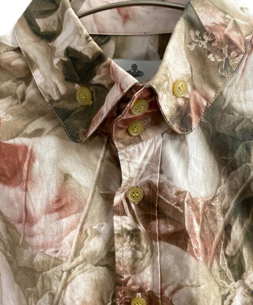 Vivienne Westwood（ヴィヴィアンウエストウッド）Vivienne Westwood (ヴィヴィアンウエストウッド) ブーシェ　羊飼い　絵画柄シャツ ピンク サイズ:46の古着・服飾アイテム