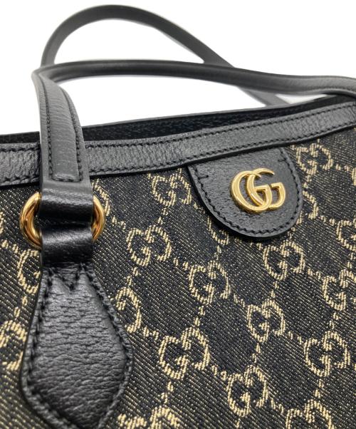GUCCI（グッチ）GUCCI (グッチ) グッチ GGキャンバス ミディアムトート トートバッグ /デニムトートバッグ インディゴ サイズ:ミディアムの古着・服飾アイテム