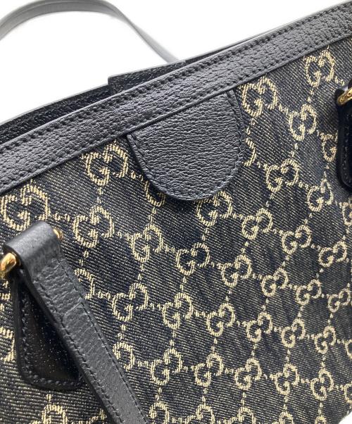 GUCCI（グッチ）GUCCI (グッチ) グッチ GGキャンバス ミディアムトート トートバッグ /デニムトートバッグ インディゴ サイズ:ミディアムの古着・服飾アイテム
