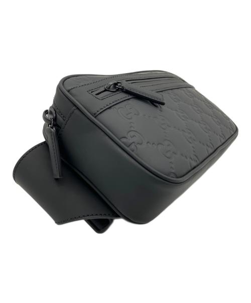 GUCCI（グッチ）GUCCI (グッチ) 771422 ラバーエフェクトベルトバッグ/ウエストバッグ ブラックの古着・服飾アイテム