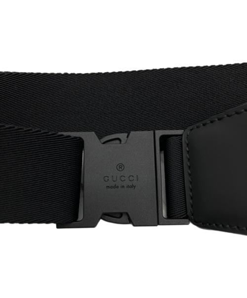 GUCCI（グッチ）GUCCI (グッチ) 771422 ラバーエフェクトベルトバッグ/ウエストバッグ ブラックの古着・服飾アイテム