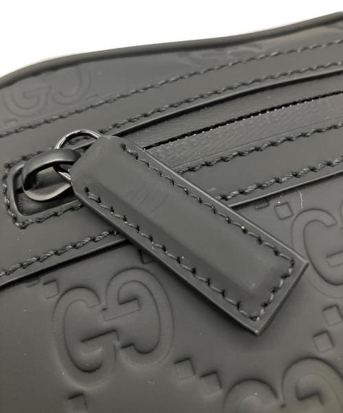 GUCCI（グッチ）GUCCI (グッチ) 771422 ラバーエフェクトベルトバッグ/ウエストバッグ ブラックの古着・服飾アイテム