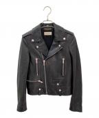Saint Laurent Parisサンローランパリ）の古着「レザーライダースジャケット」｜ブラック