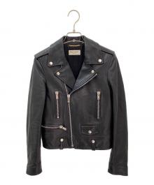 Saint Laurent Paris（サンローランパリ）の古着「レザーライダースジャケット」｜ブラック