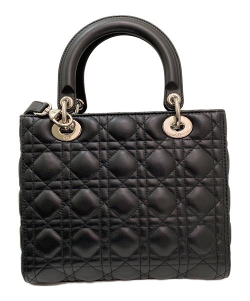 Christian Dior（クリスチャン ディオール）Christian Dior (クリスチャン ディオール) レディディオール カナージュ2wayバッグ ブラック サイズ:ミディアムの古着・服飾アイテム