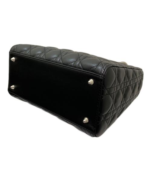 Christian Dior（クリスチャン ディオール）Christian Dior (クリスチャン ディオール) レディディオール カナージュ2wayバッグ ブラック サイズ:ミディアムの古着・服飾アイテム