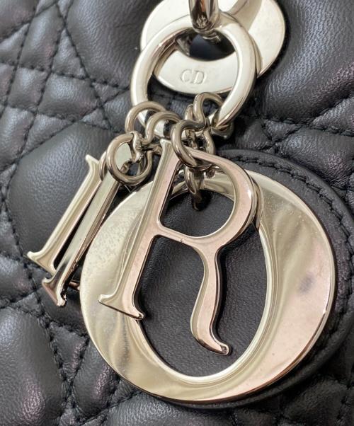 Christian Dior（クリスチャン ディオール）Christian Dior (クリスチャン ディオール) レディディオール カナージュ2wayバッグ ブラック サイズ:ミディアムの古着・服飾アイテム