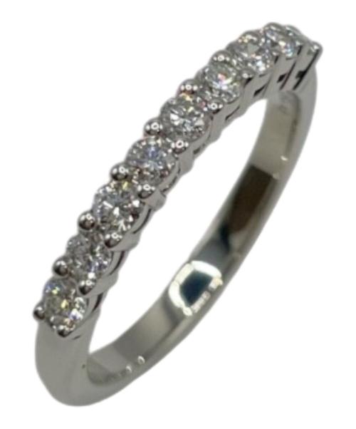 TIFFANY & Co.（ティファニー）TIFFANY & Co. (ティファニー) エンブレイスバンド ダイヤリング/ハーフエタニティ サイズ:6号の古着・服飾アイテム