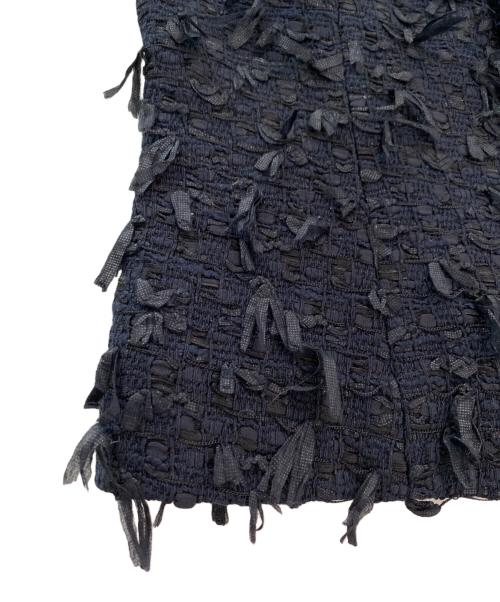 MADISON BLUE（マディソンブルー）MADISON BLUE (マディソンブルー) ツイードリボンベスト ブラック サイズ:XSの古着・服飾アイテム