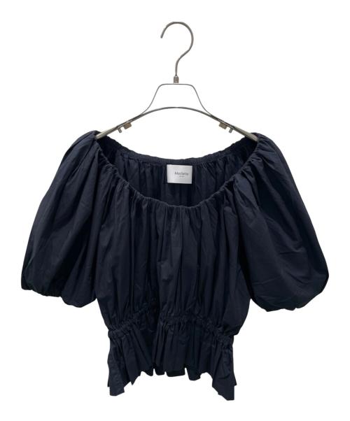 merlette（マーレット）merlette (マーレット) Scoop Neck Blouse/チュニック ブラック サイズ:Sの古着・服飾アイテム