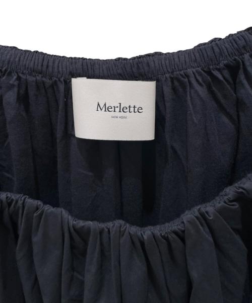 merlette（マーレット）merlette (マーレット) Scoop Neck Blouse/チュニック ブラック サイズ:Sの古着・服飾アイテム