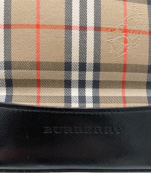 BURBERRY（バーバリー）BURBERRY (バーバリー) ノバチェックトートバッグ ブラック×ベージュの古着・服飾アイテム