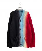 sacaiサカイ）の古着「タイダイニットカーディガン」｜ブラック