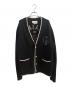 CASABLANCA（カサブランカ）の古着「刺繍カーディガン」｜ブラック