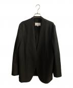 Maison Margielaメゾンマルジェラ）の古着「バージンウール ノーカラージャケット」｜ブラック