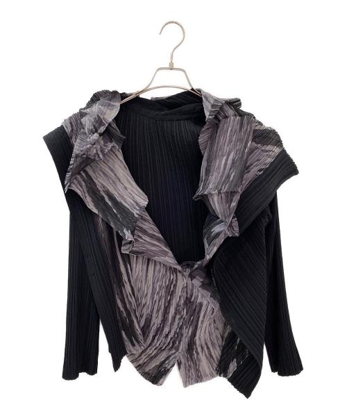 ISSEY MIYAKE（イッセイミヤケ）ISSEY MIYAKE (イッセイミヤケ) ドッキングシャツジャケット ブラック サイズ:3の古着・服飾アイテム