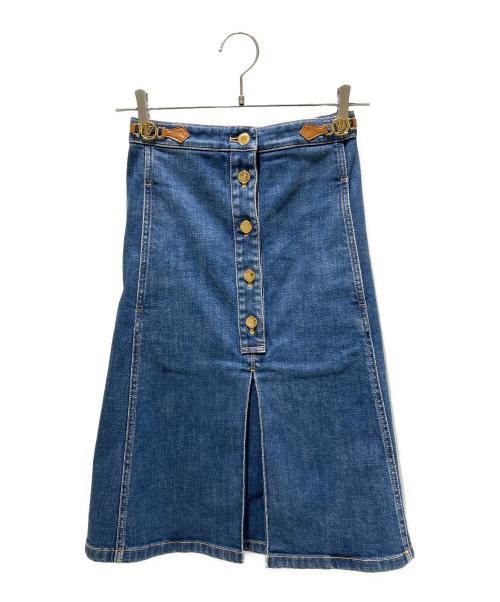 LOUIS VUITTON（ルイ ヴィトン）LOUIS VUITTON (ルイ ヴィトン) デニムスカート インディゴ サイズ:36の古着・服飾アイテム