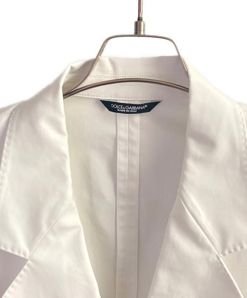 DOLCE & GABBANA（ドルチェ＆ガッバーナ）DOLCE & GABBANA (ドルチェ＆ガッバーナ) コットンチェスターコート ホワイト サイズ:50の古着・服飾アイテム